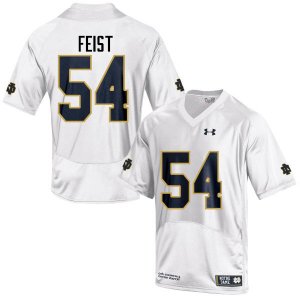 Notre Dame Fighting Irish Men's Lincoln Feist #54 White Under Armour Authentic Stitched College NCAA Football Jersey BZA4099RW